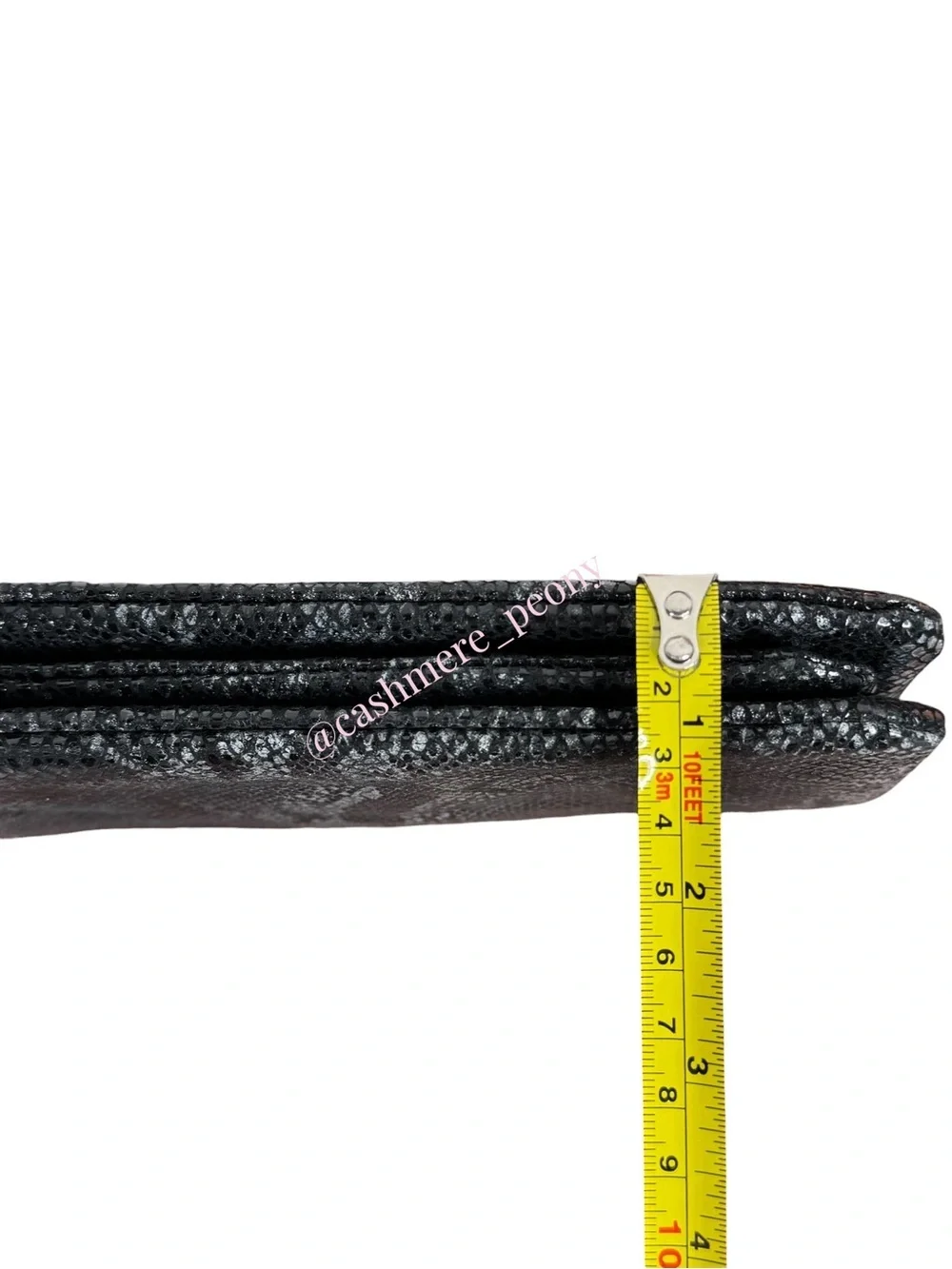 DKNY Black Snake-Print Wristlet Clutch Wallet with Gold Hardware